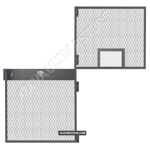 Dutch Door with 8" x 12" Issue Port Day Gate for Vault Door - Open Position